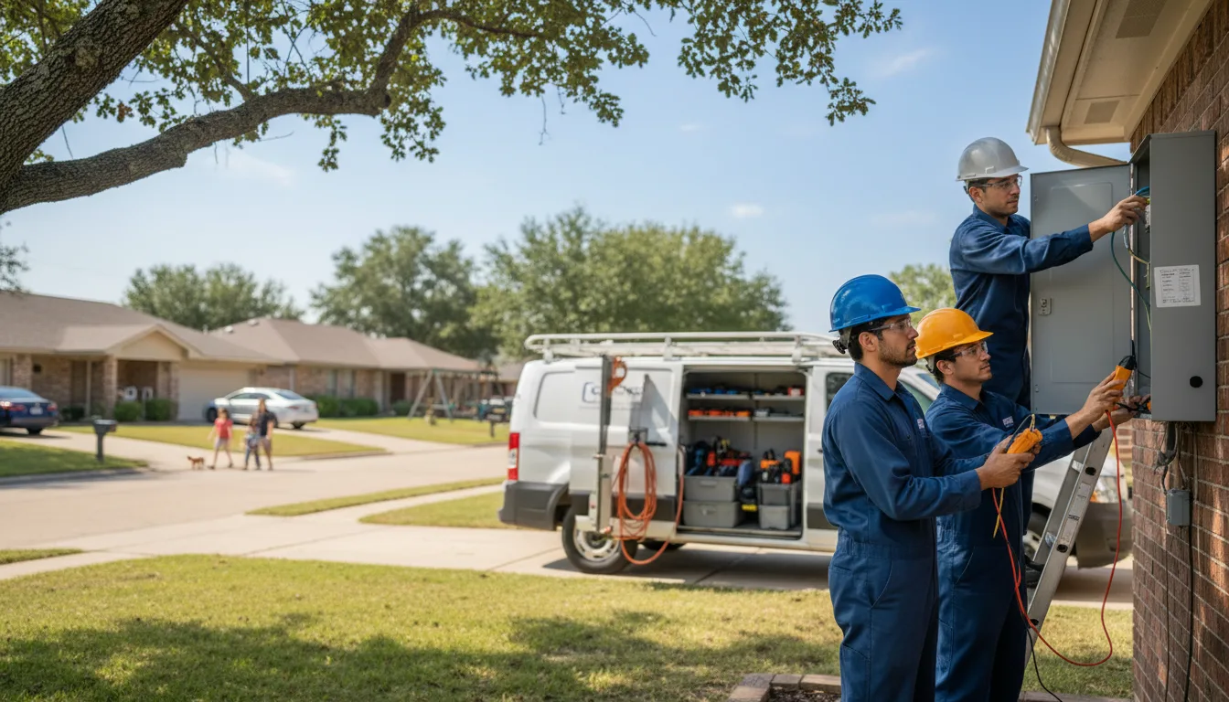 Certified electrician providing emergency electrical services in Slaton, TX